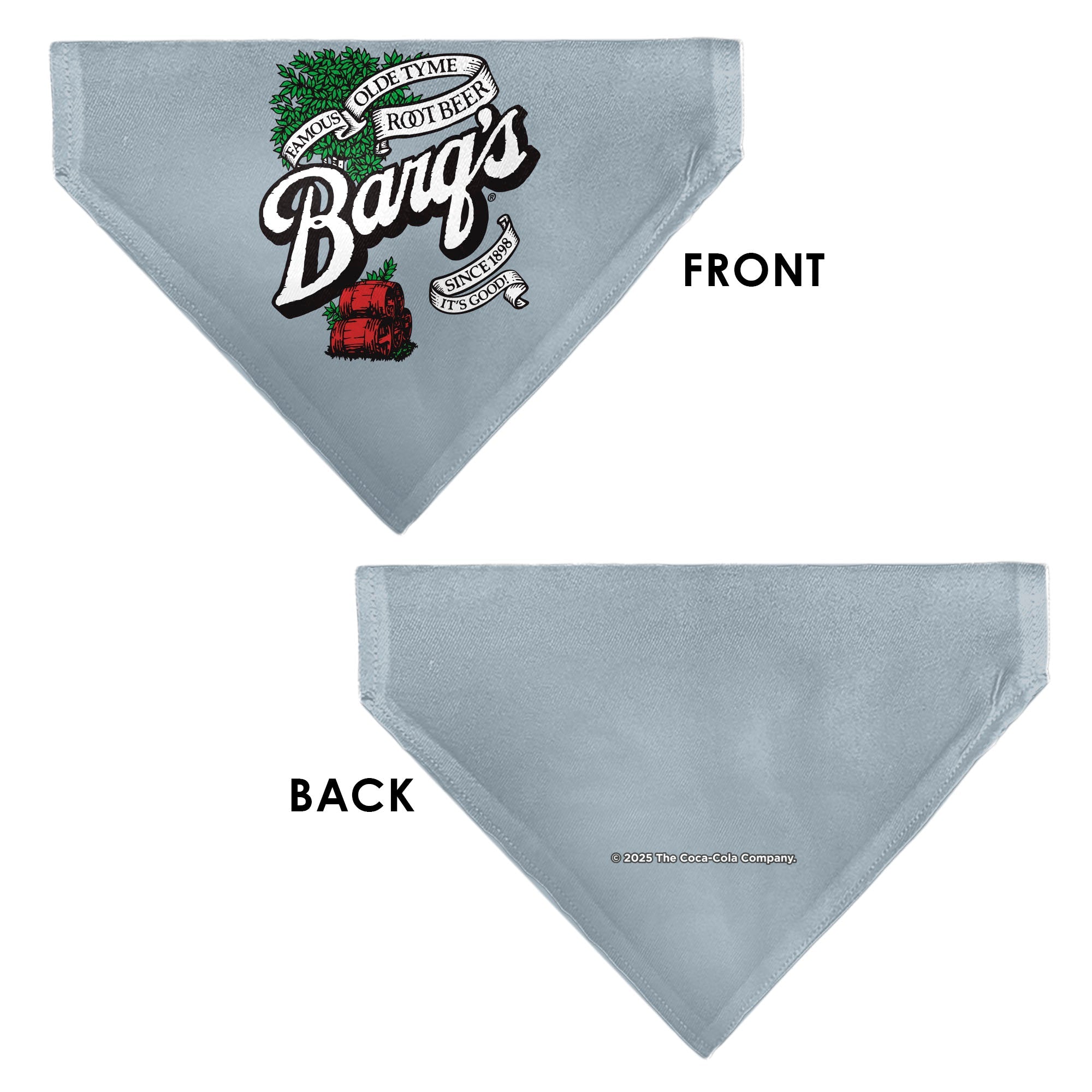 Pet Bandana - BARQ'S OLD TYME ROOT BEER Barrels Logo Gray