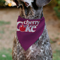 Load image into Gallery viewer, Pet Bandana - CHERRY COKE Cherry Logo Burgundy/Red/White
