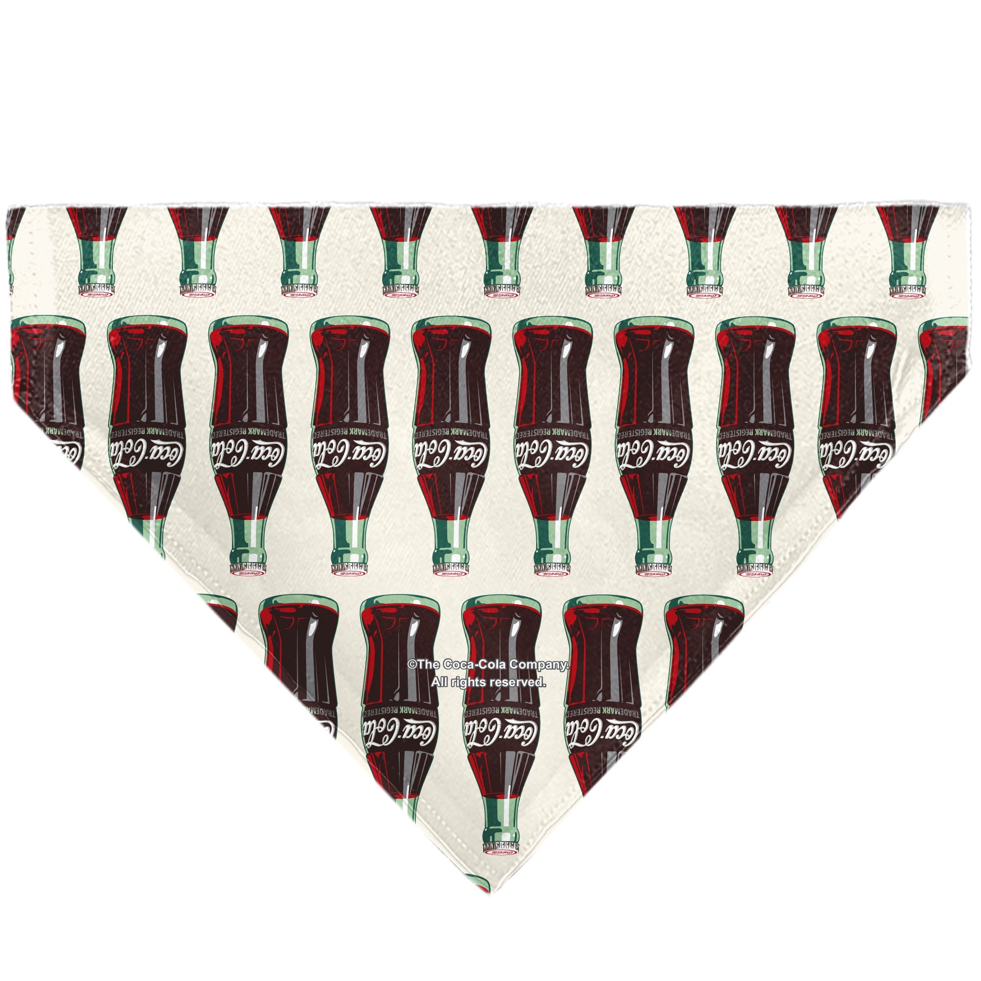 Pet Bandana - Coca-Cola Glass Bottles Collage White