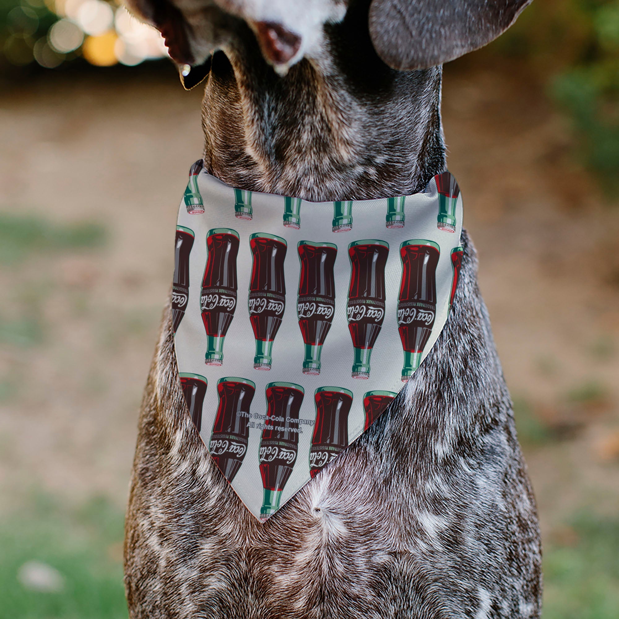 Pet Bandana - Coca-Cola Glass Bottles Collage White