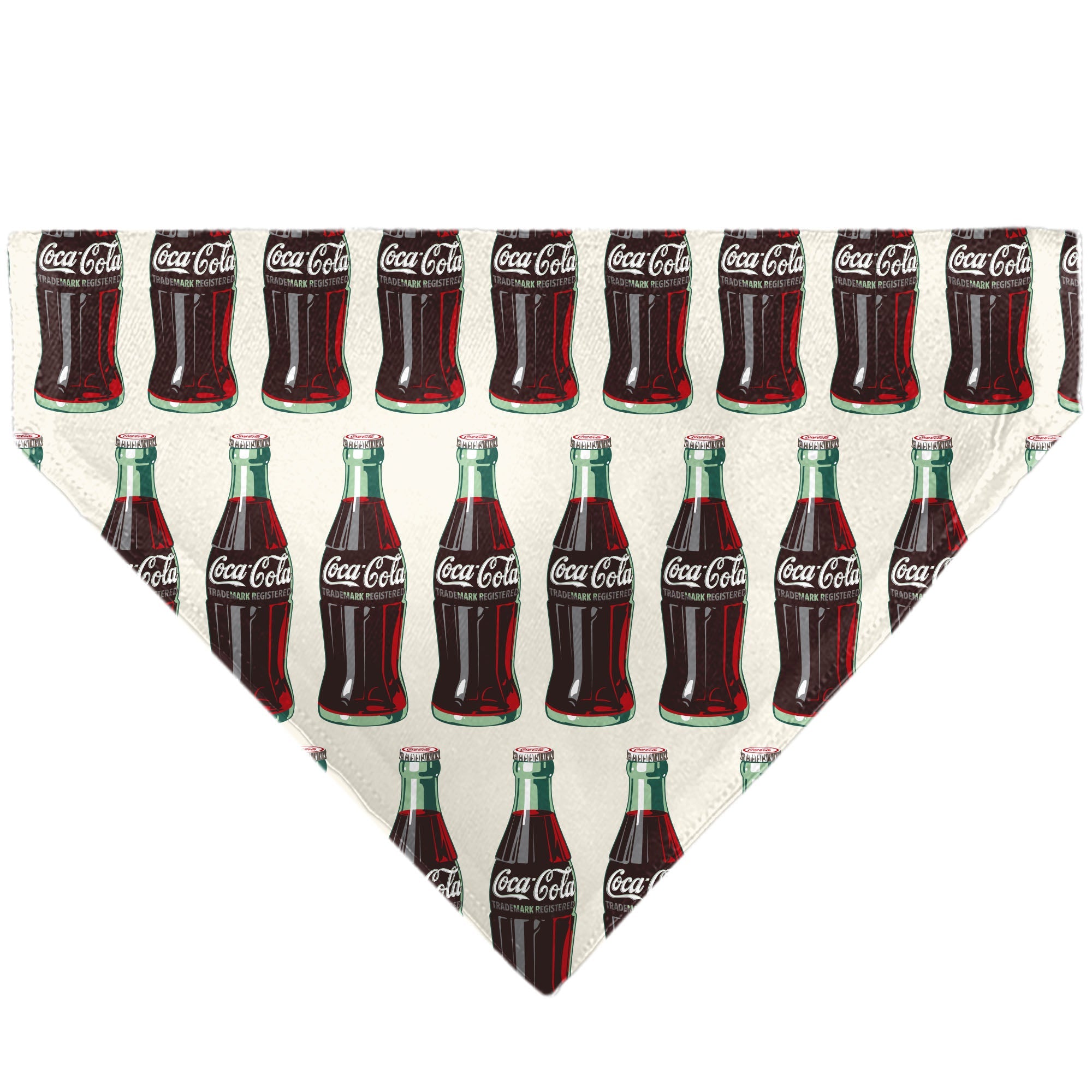 Pet Bandana - Coca-Cola Glass Bottles Collage White