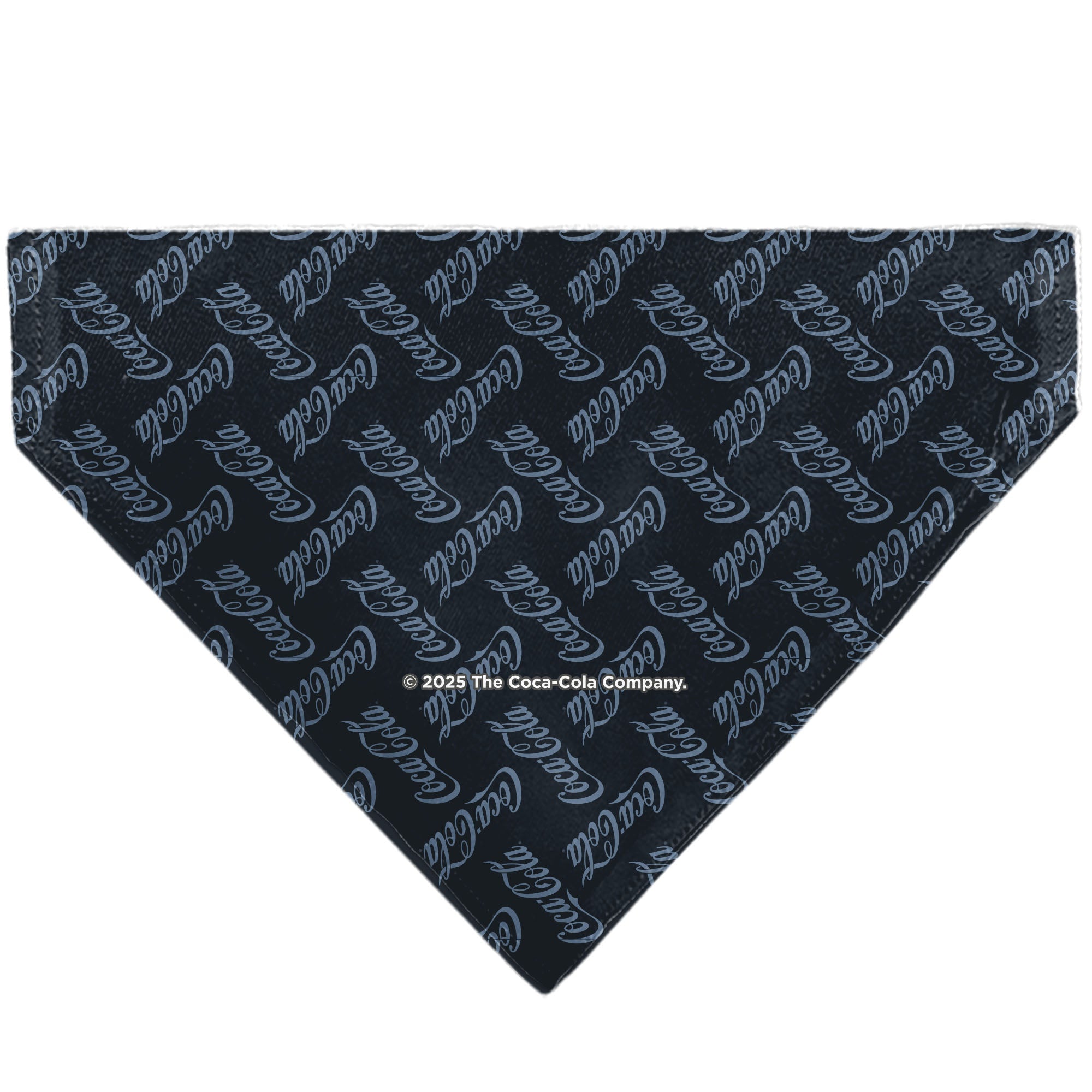 Pet Bandana - COCA-COLA Script Collage Navy/Light Blue
