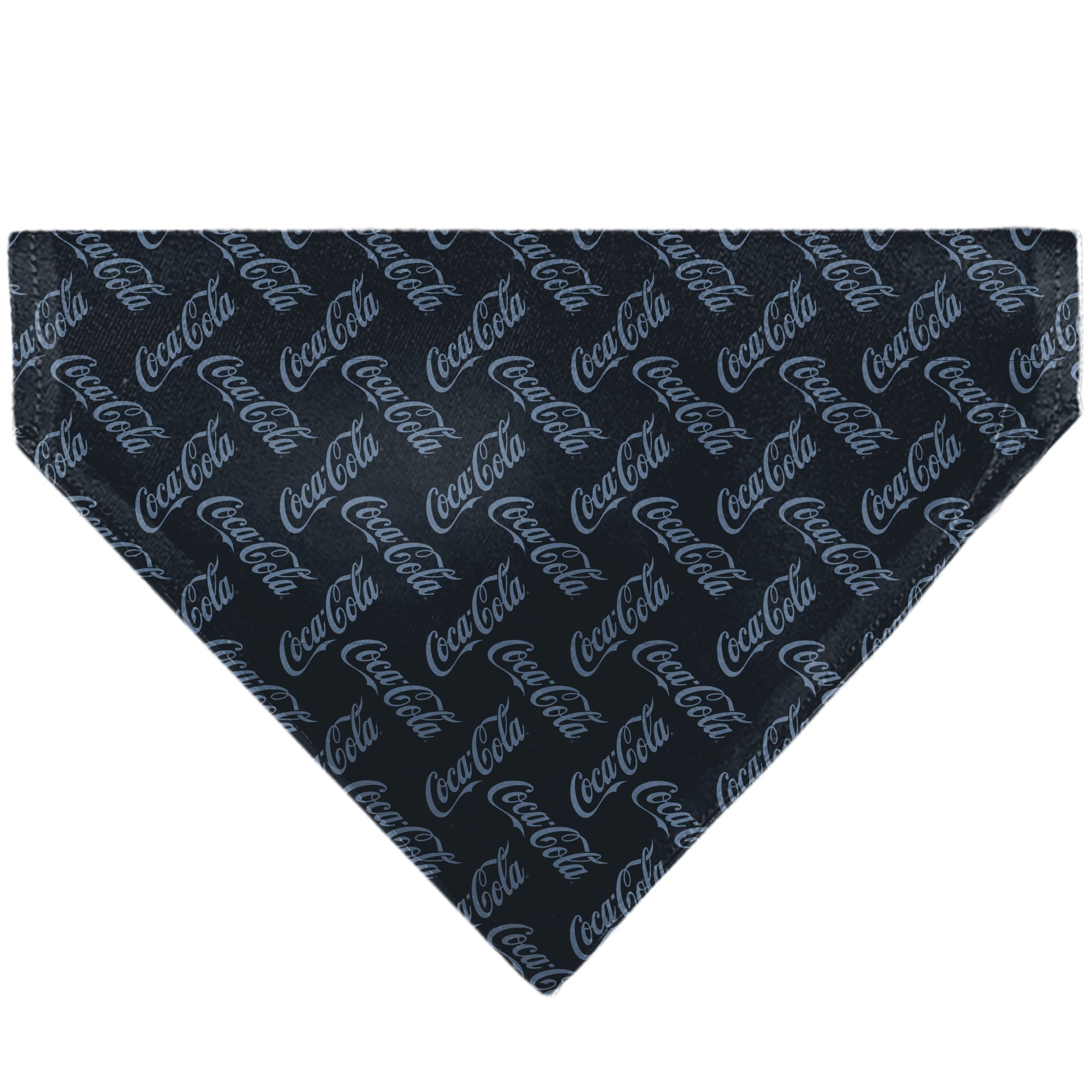 Pet Bandana - COCA-COLA Script Collage Navy/Light Blue