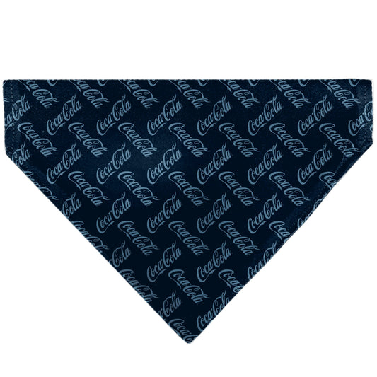 Pet Bandana - COCA-COLA Script Collage Navy/Light Blue