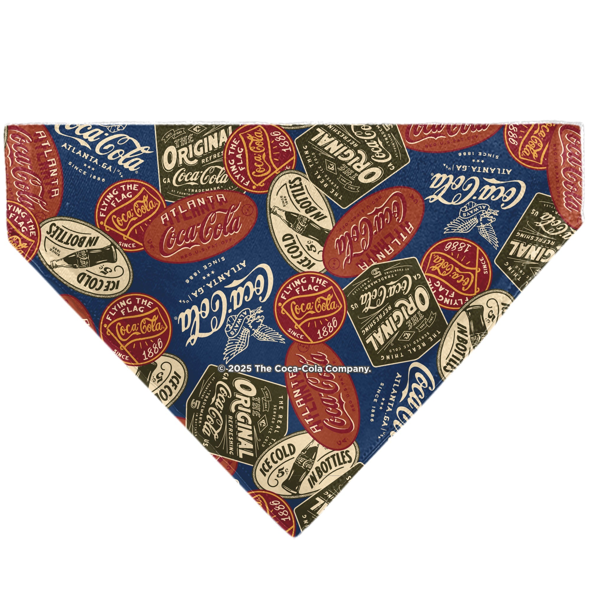 Pet Bandana - Classic COCA-COLA Badges Collage Blue