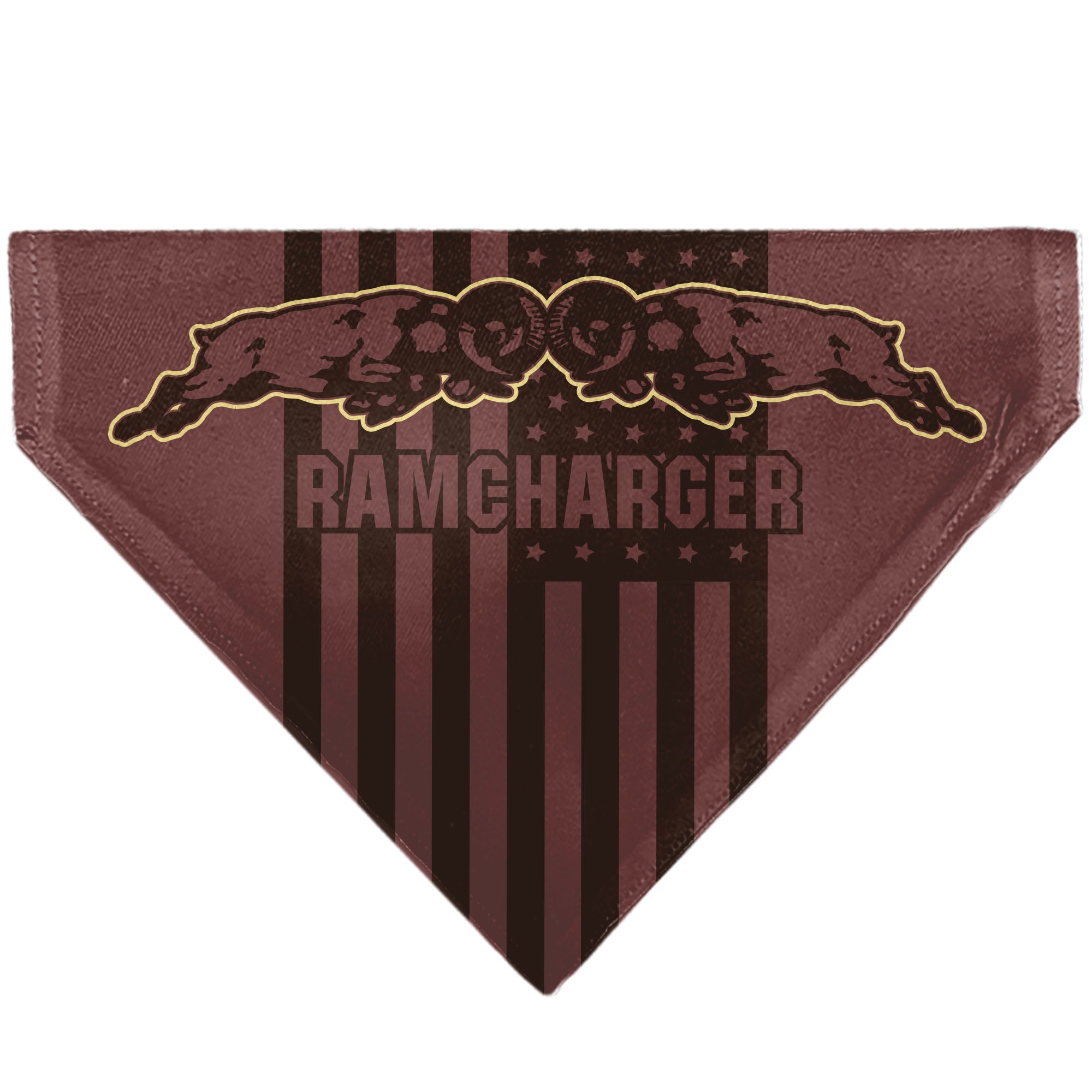 Pet Bandana - RAM CHARGER Americana Browns/Black