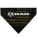 Load image into Gallery viewer, Pet Bandana - RAM Americana Stars and Stripes Weathered Black/Brown/White
