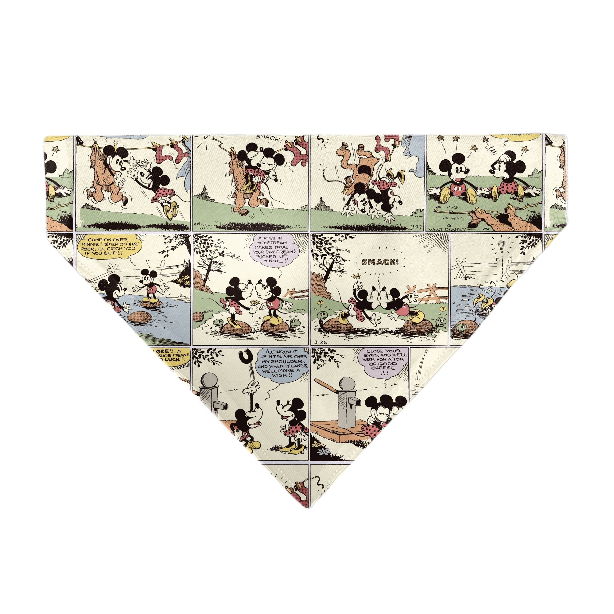 Pet Bandana - Mickey and Minnie Mouse Vintage Comic Strip Scenes