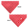Load image into Gallery viewer, Pet Bandana - MINNIE MOUSE Autograph Script Polka Dot Red/White
