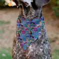 Load image into Gallery viewer, Pet Bandana - Disney Princess Pose and Quote Pop Art Blocks Multi Color
