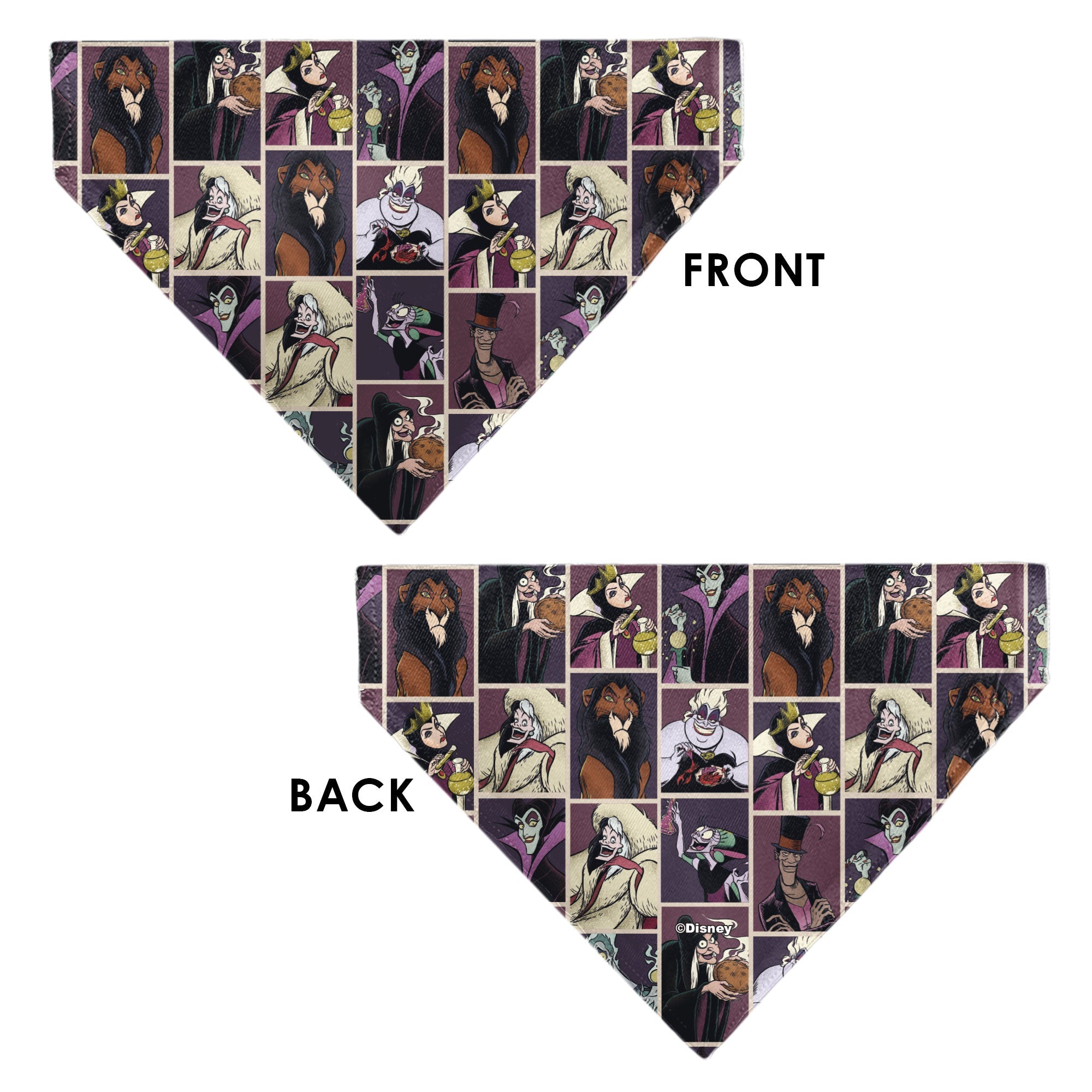 Pet Bandana - Disney Villains Pose Blocks