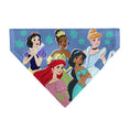 Load image into Gallery viewer, Pet Bandana - Disney Five Princesses Group Pose and Flowers Blues
