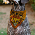 Load image into Gallery viewer, Pet Bandana - The Lion King Young Simba CIRCLE OF LIFE Pose Oranges/Black
