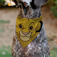 Load image into Gallery viewer, Pet Bandana - Lion King Young Simba Face Close-Up Orange
