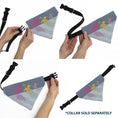 Load image into Gallery viewer, Pet Bandana - Lion King No Worries Silhouette Reflection Pose Blues/Pinks/Yellow
