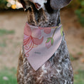 Load image into Gallery viewer, Pet Bandana - Tangled Rapunzel and Pascal Flowers Pose Pinks
