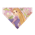 Load image into Gallery viewer, Pet Bandana - Tangled Rapunzel and Pascal Flowers Pose Pinks
