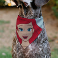 Load image into Gallery viewer, Pet Bandana - The Little Mermaid Ariel Face Close-Up Light Blue

