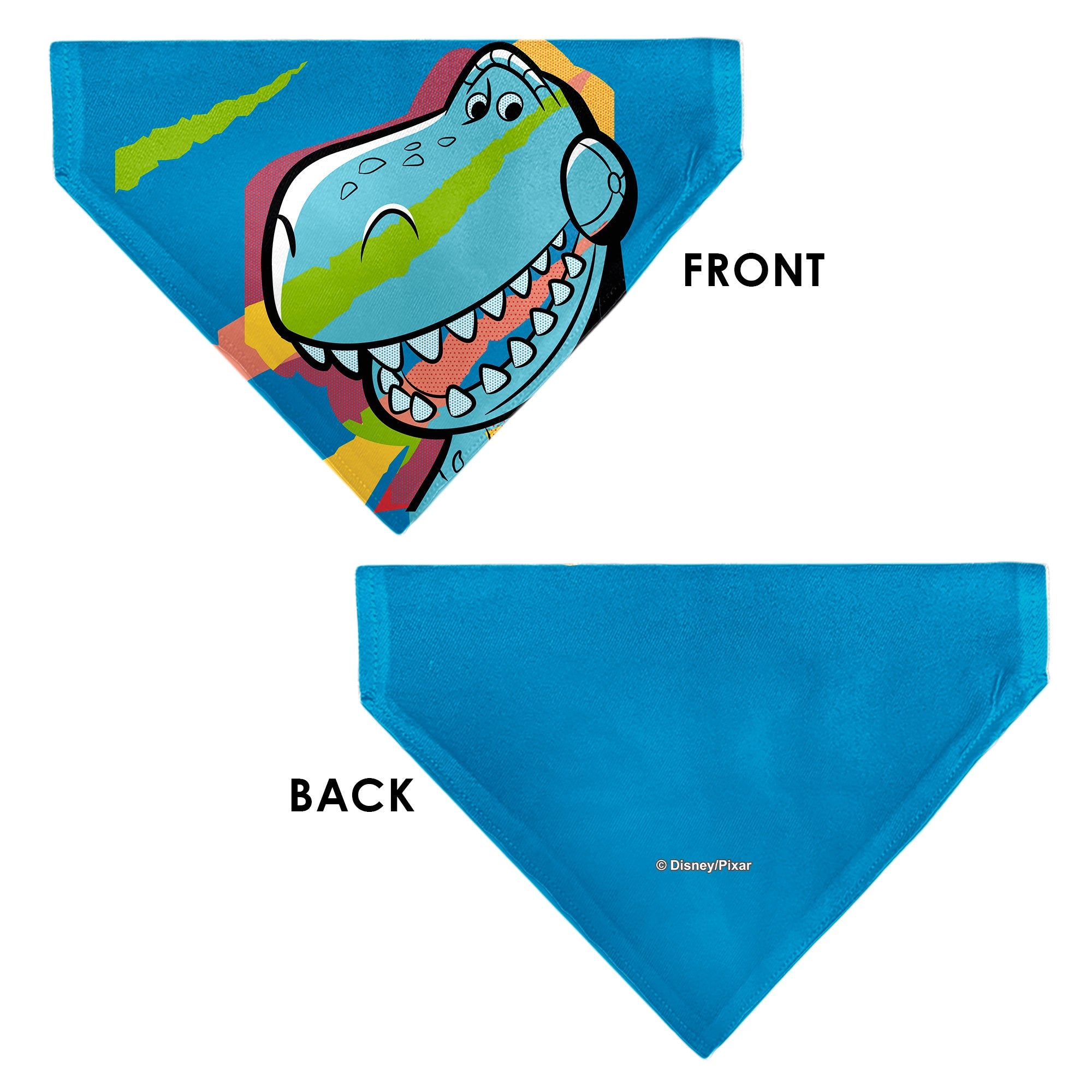 Pet Bandana - Toy Story Rex Pop Art Pose Blue/Multi Color
