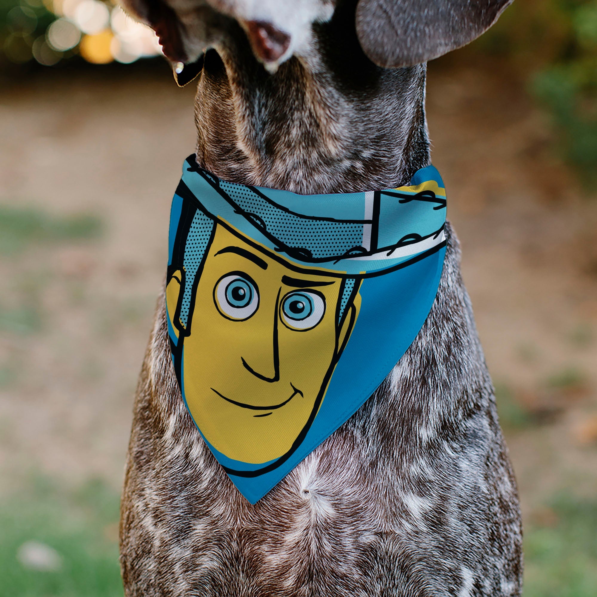 Pet Bandana - Toy Story Woody Pop Art Face Close-Up Blues