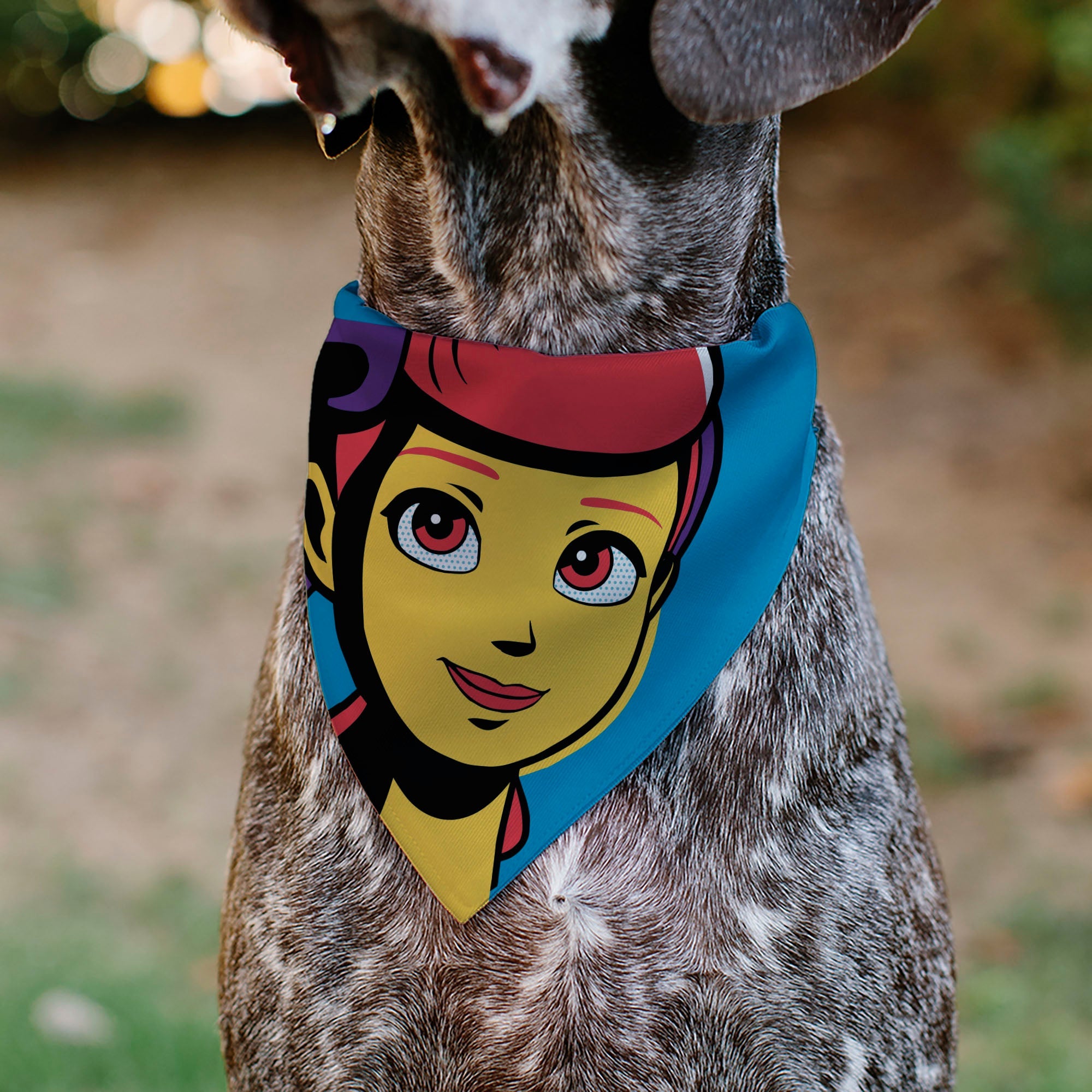 Pet Bandana - Toy Story Bo Peep Close-Up Pop Art Face Blue