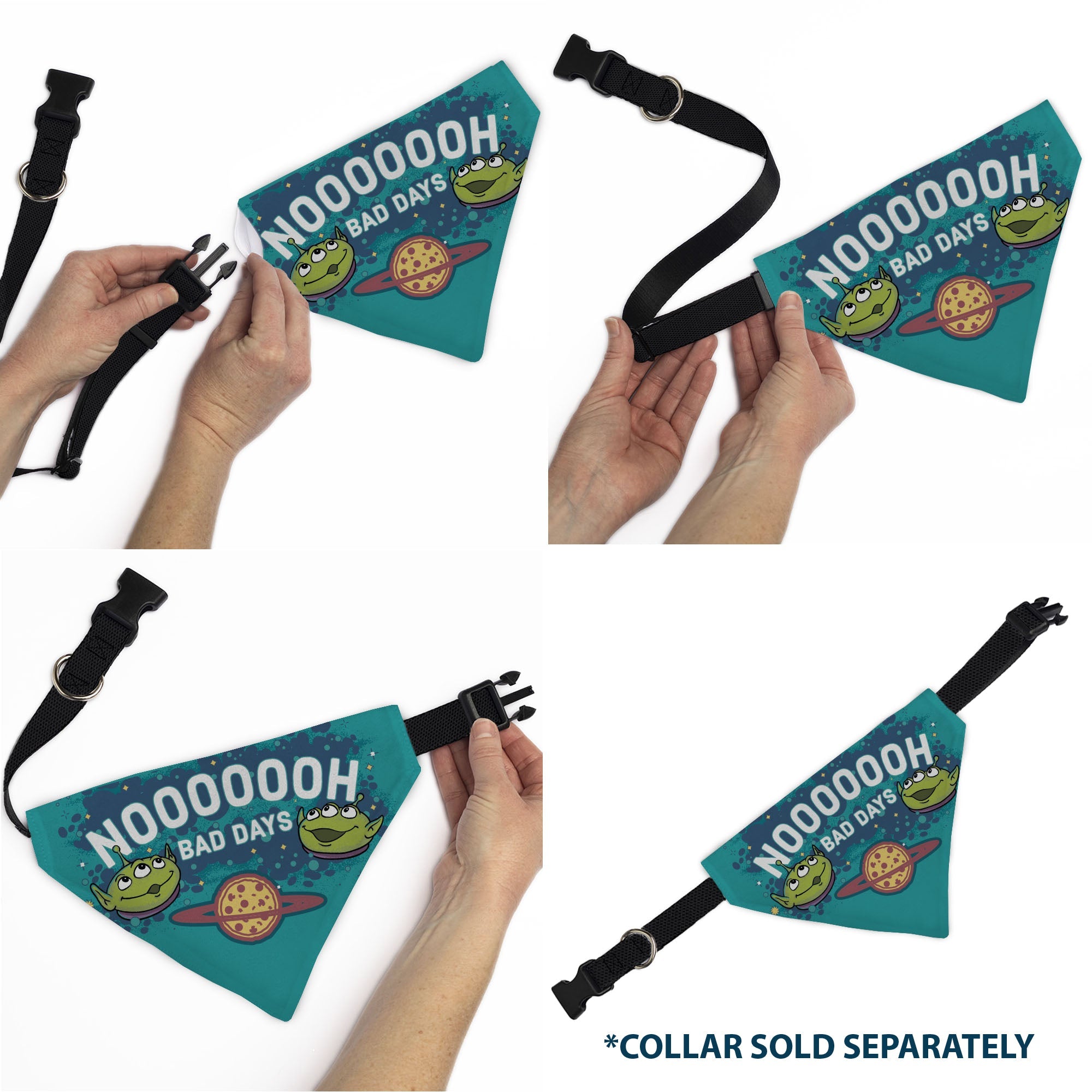 Pet Bandana - Toy Story Aliens NOH BAD DAYS Pizza Planet Pose Blues