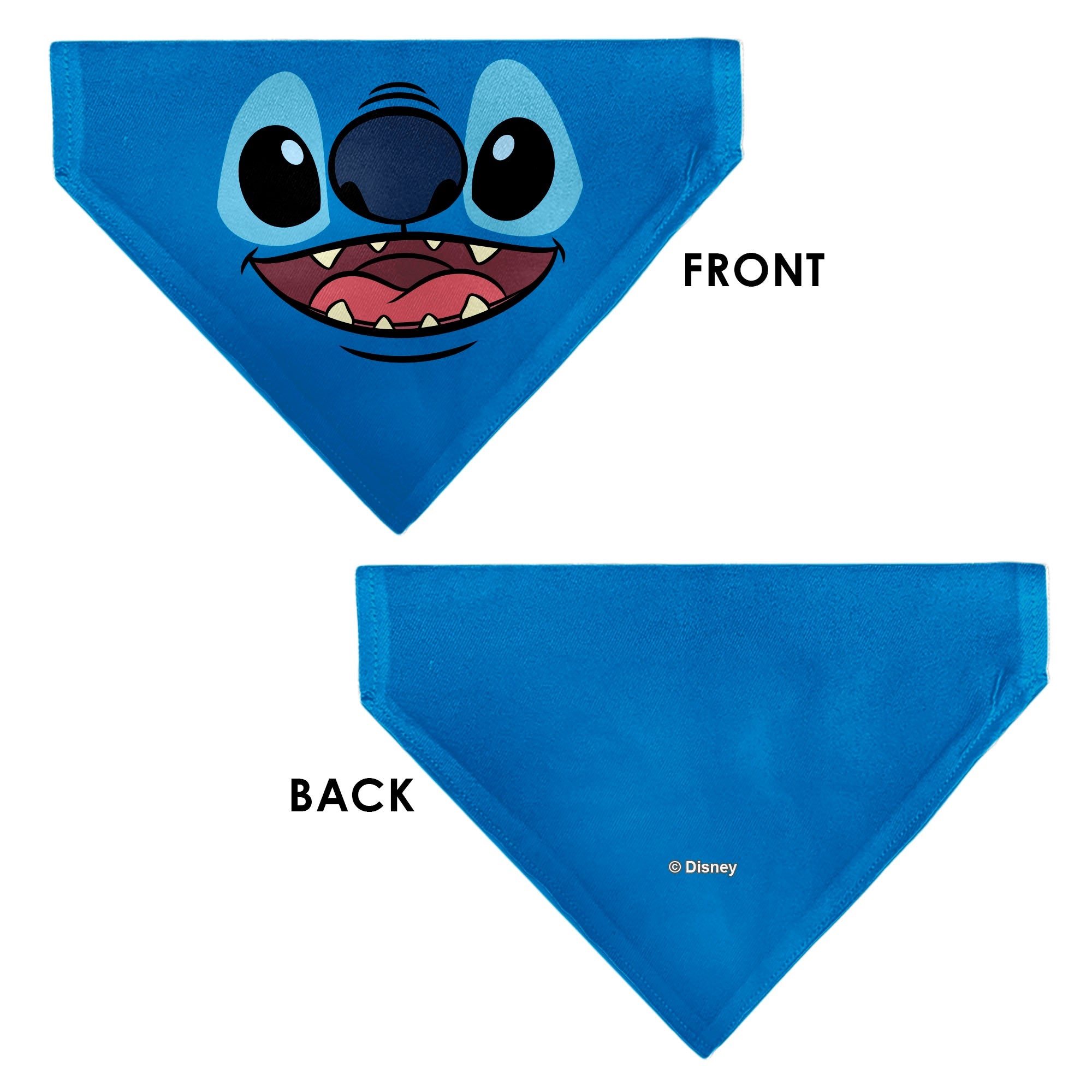 Pet Bandana - Stitch Smiling Face Character Close-Up Blues