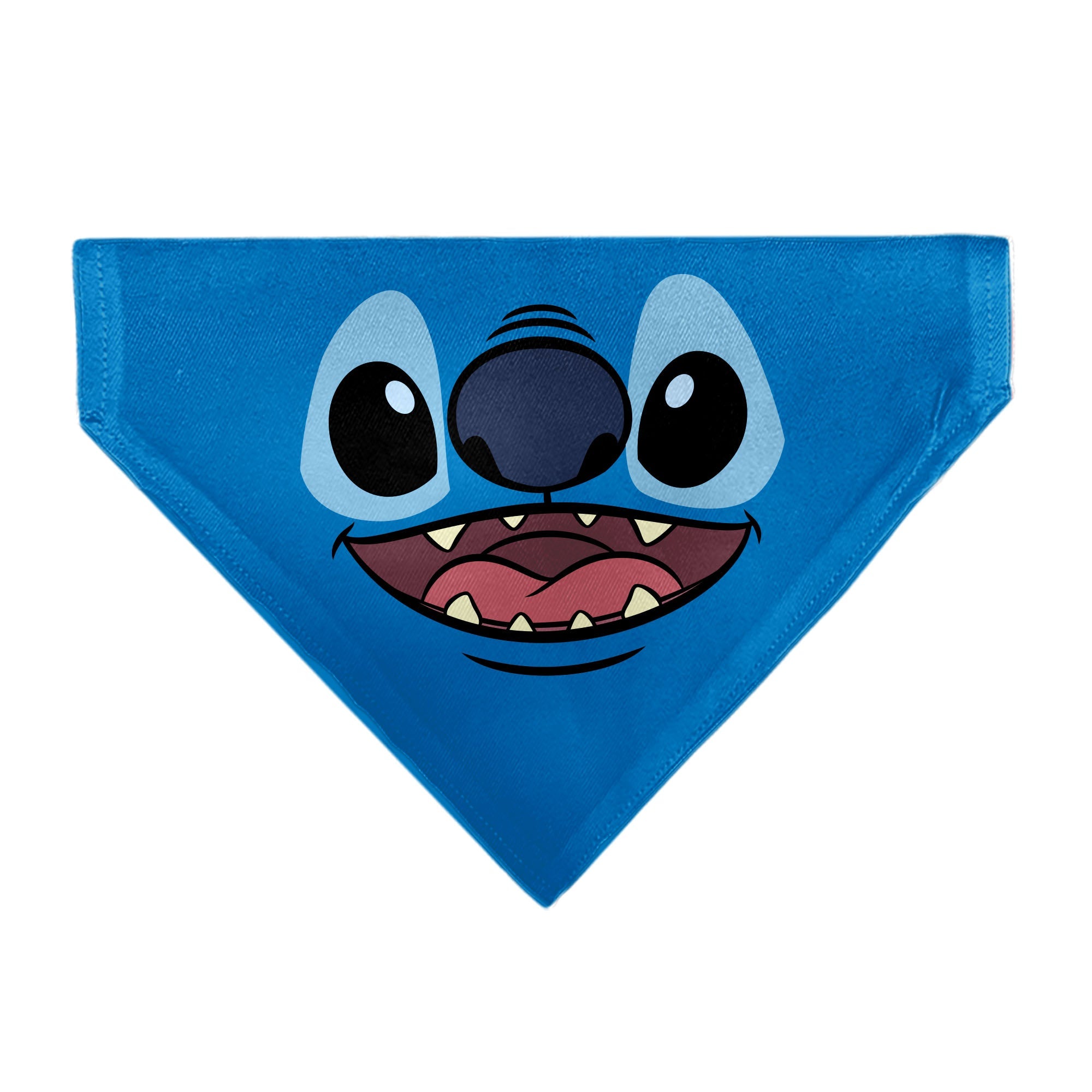 Pet Bandana - Stitch Smiling Face Character Close-Up Blues