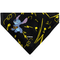 Load image into Gallery viewer, Pet Bandana - Stitch and Scrump Ukulele Jam Pose Black/Yellow
