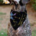 Load image into Gallery viewer, Pet Bandana - Stitch and Scrump Ukulele Jam Pose Black/Yellow
