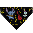 Load image into Gallery viewer, Pet Bandana - Stitch and Scrump Ukulele Jam Pose Black/Yellow
