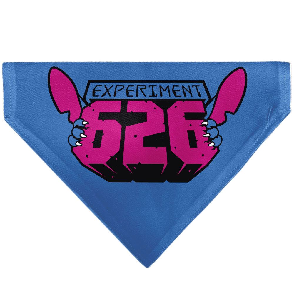 Pet Bandana - Stitch EXPERIMENT 626 Logo Blue/Pink