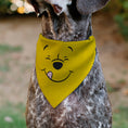 Load image into Gallery viewer, Pet Bandana - Winnie the Pooh Winking Smiling Face Golden Yellow
