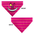 Load image into Gallery viewer, Pet Bandana - Alice in Wonderland Cheshire Cat Winking Smile Pinks
