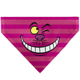 Load image into Gallery viewer, Pet Bandana - Alice in Wonderland Cheshire Cat Winking Smile Pinks
