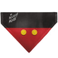 Load image into Gallery viewer, Pet Bandana - Mickey Mouse Buttons Black/Red
