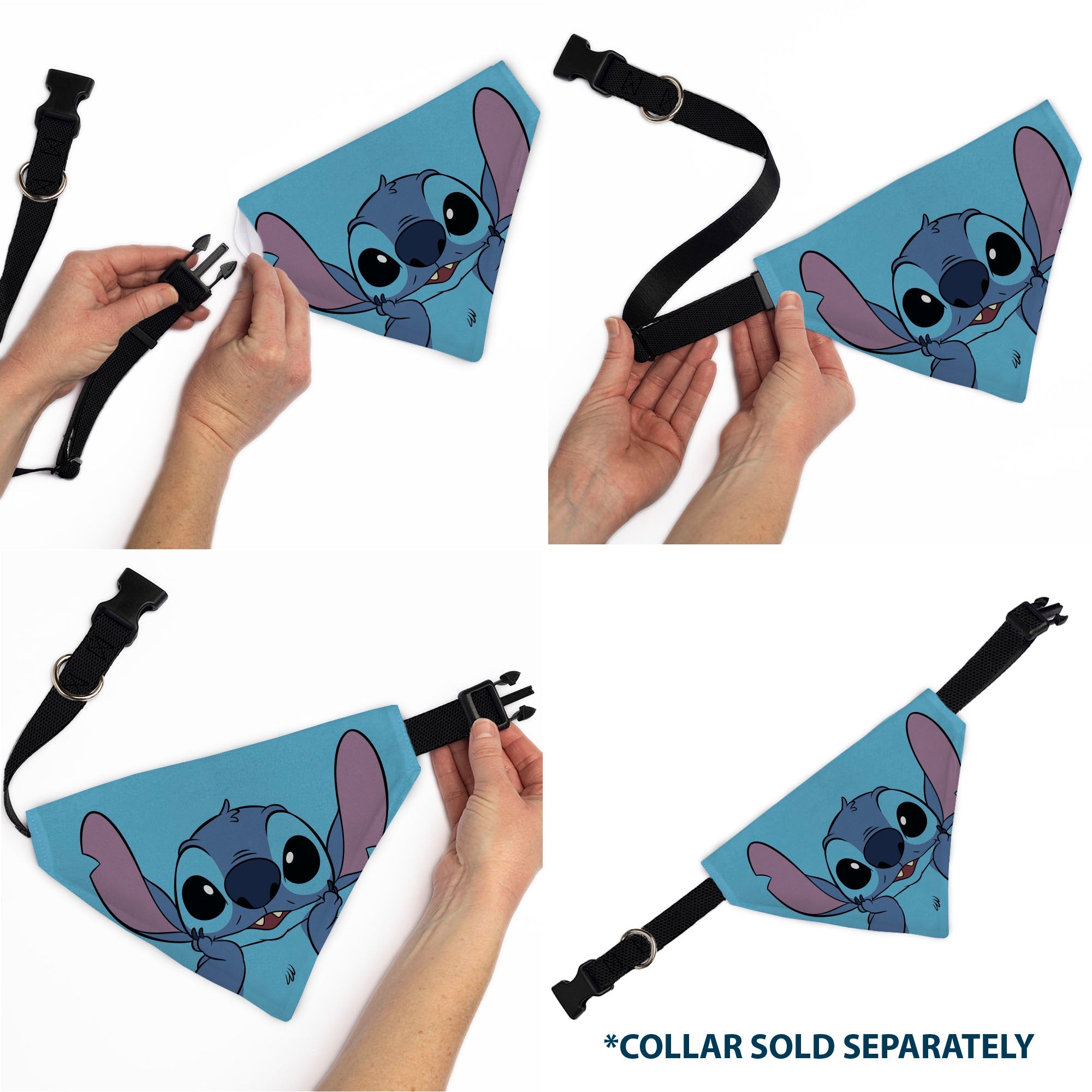 Pet Bandana - Stitch Grinning Pose Blue