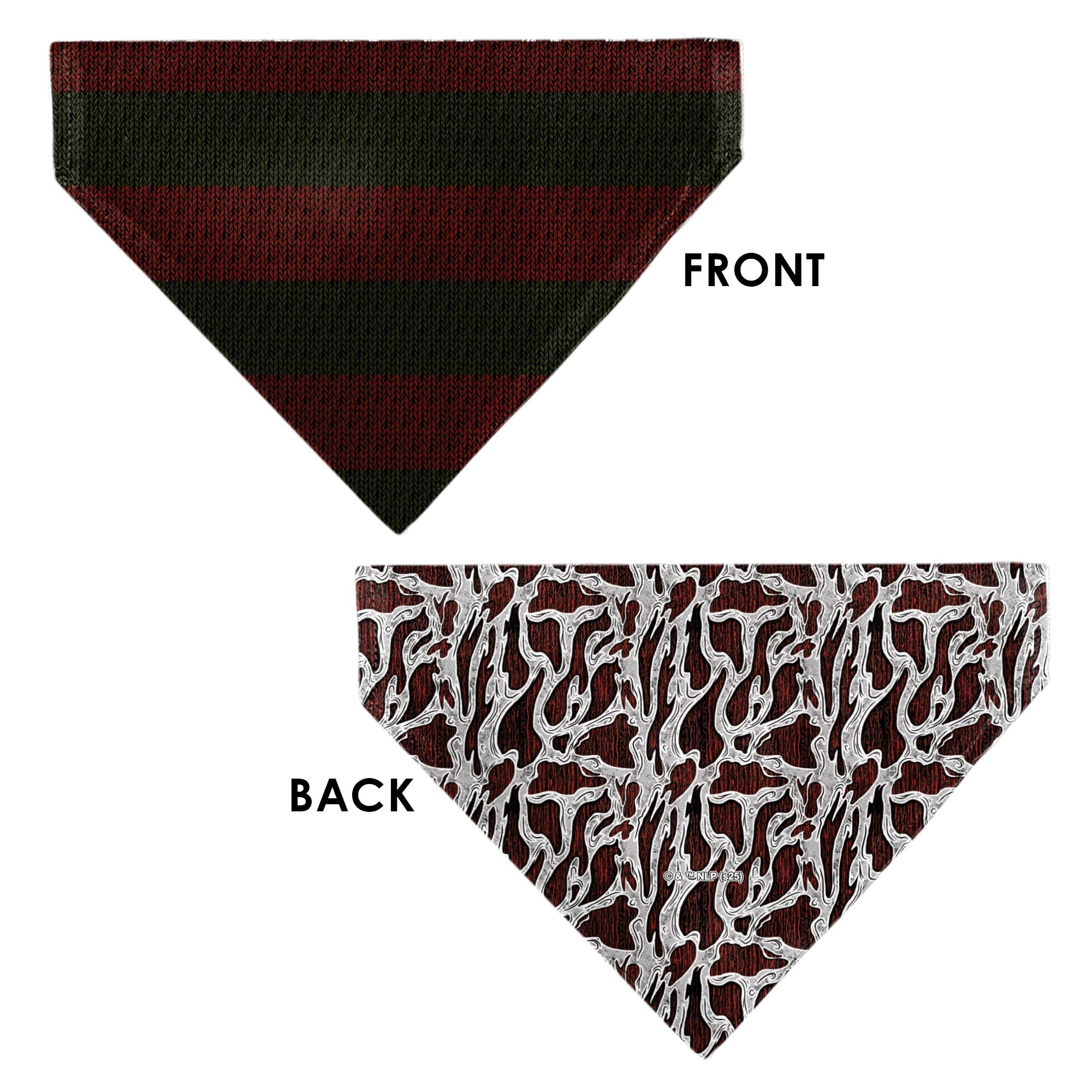Pet Bandana - A Nightmare on Elm Street Freddy Melted Black/White/Red