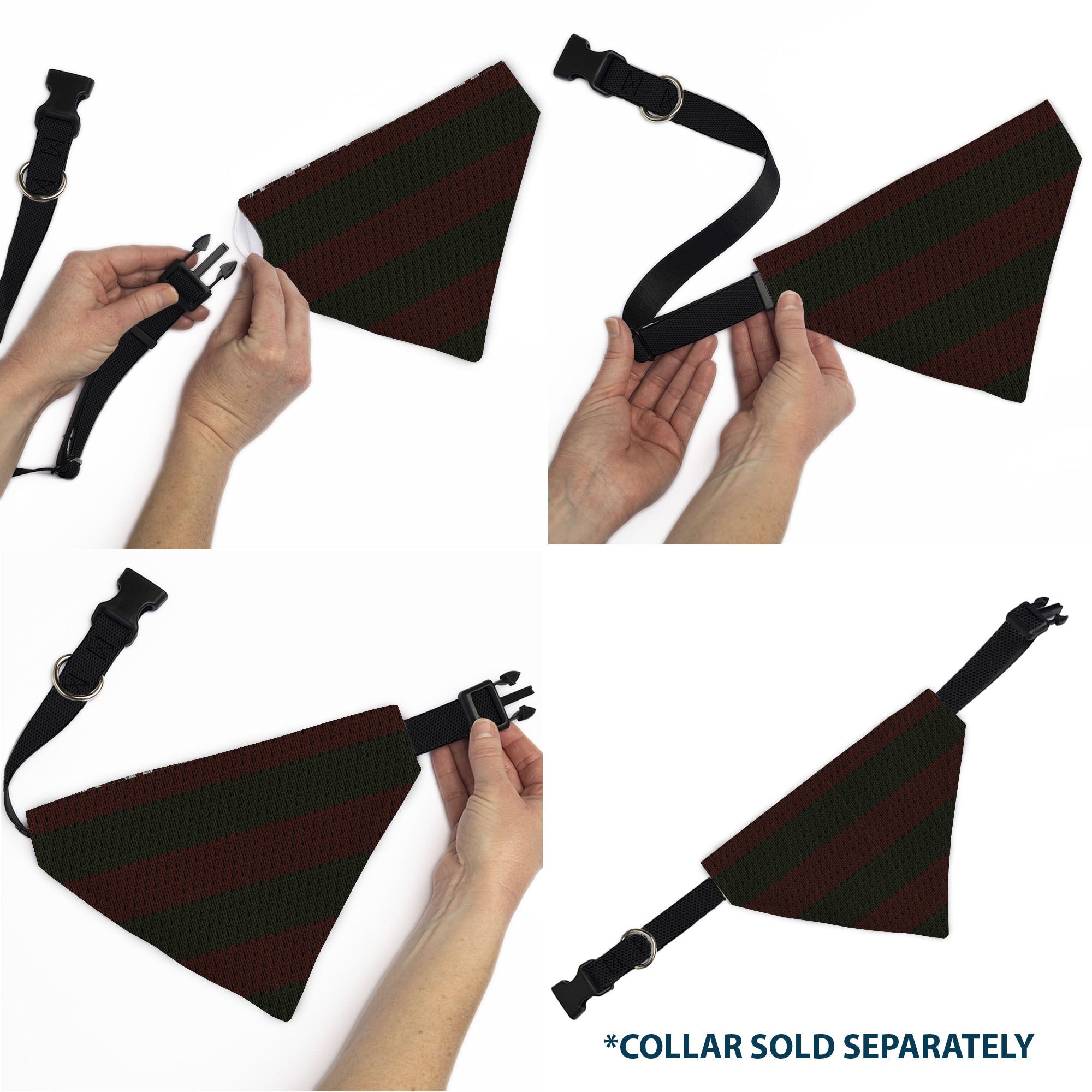 Pet Bandana - A Nightmare on Elm Street Freddy Melted Black/White/Red