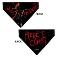 Load image into Gallery viewer, Pet Bandana - A Nightmare on Elm Street Freddy READY OR NOT HERE I COME Pose Black/Red
