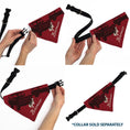 Load image into Gallery viewer, Pet Bandana - Ford Vintage Bronco Logo and Silhouette Red/Black/White
