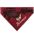 Load image into Gallery viewer, Pet Bandana - Ford Vintage Bronco Logo and Silhouette Red/Black/White

