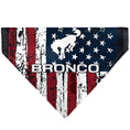 Load image into Gallery viewer, Pet Bandana - Ford BRONCO Americana Stars and Stripes Weathered Red/White/Blue
