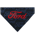 Load image into Gallery viewer, Pet Bandana - FORD Script Stacked Blues/Red
