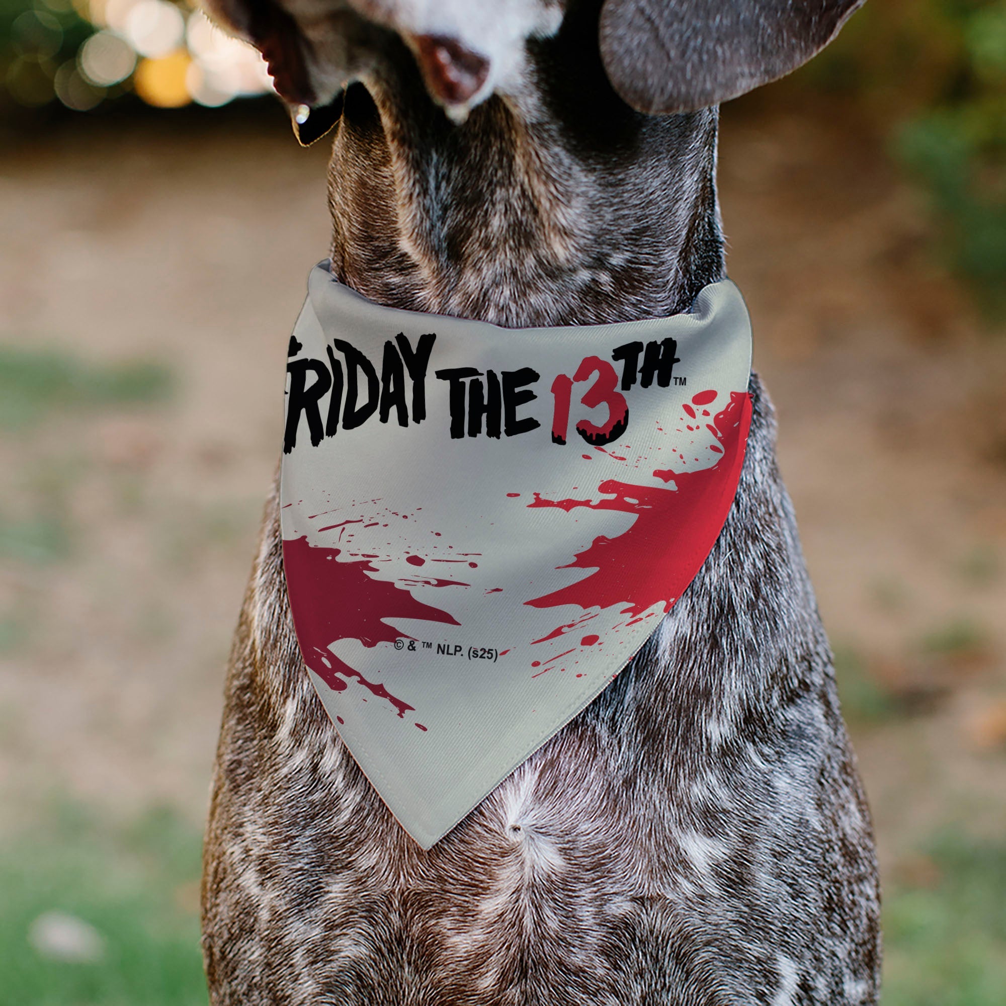 Pet Bandana - FRIDAY THE 13TH Hockey Mask Close-Up White/Black/Red