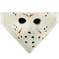 Load image into Gallery viewer, Pet Bandana - FRIDAY THE 13TH Hockey Mask Close-Up White/Black/Red
