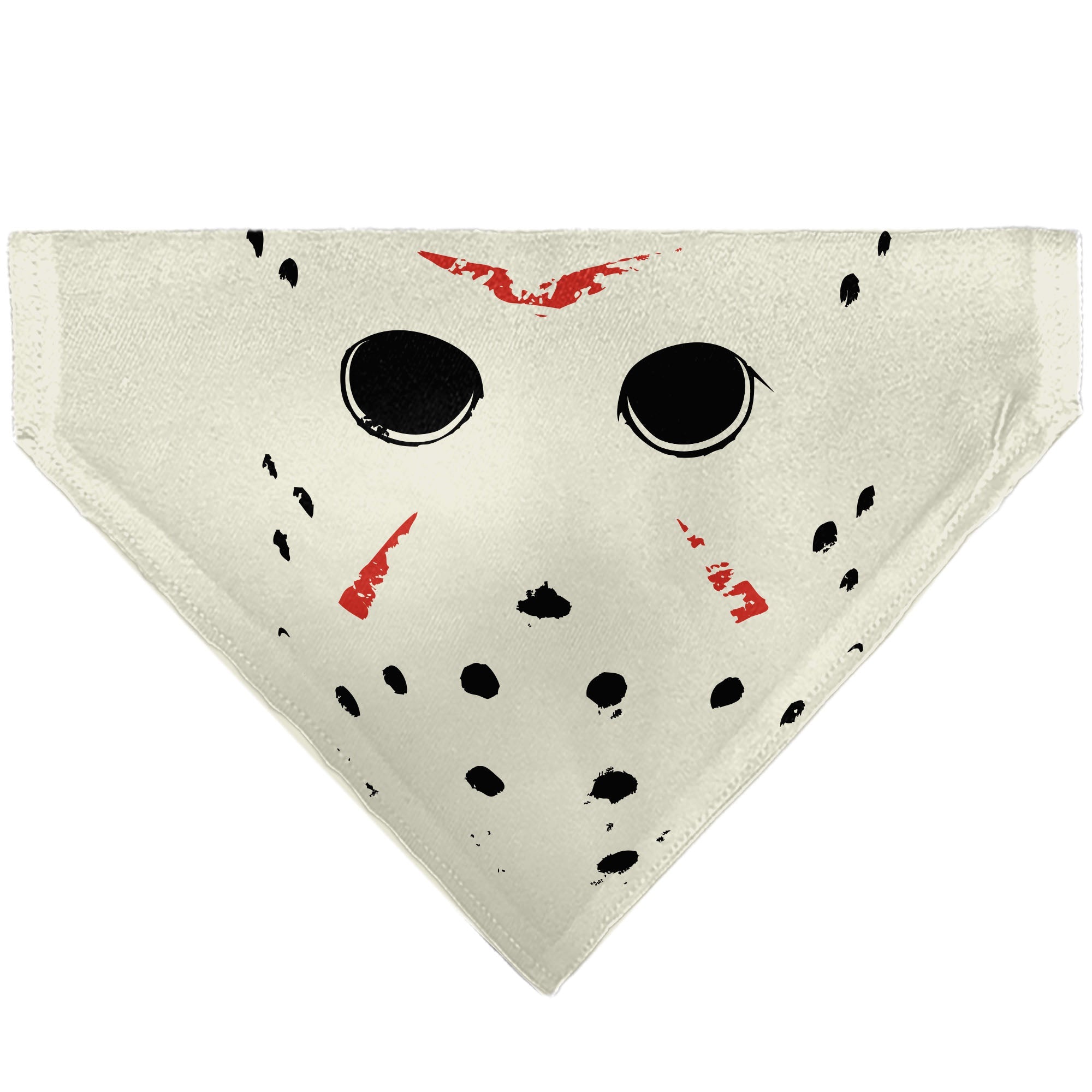 Pet Bandana - FRIDAY THE 13TH Hockey Mask Close-Up White/Black/Red