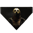 Load image into Gallery viewer, Pet Bandana - FRIDAY THE 13TH Jason Pose and Title Logo Black/Red
