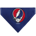 Load image into Gallery viewer, Pet Bandana - Grateful Dead Steal Your Face Logo Centered Red and Blue
