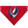 Load image into Gallery viewer, Pet Bandana - Grateful Dead Steal Your Face Logo Centered Red and Blue
